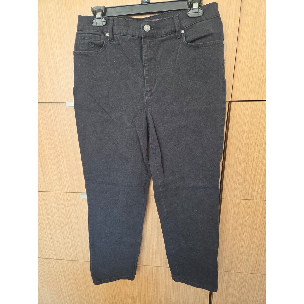 Gloria Vanderbilt "Amanda" Black Skinny Jeans Size 14P
